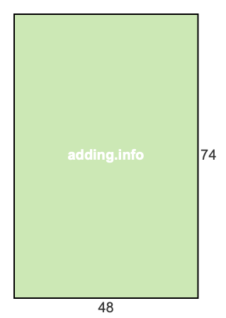 48 to 74 pie rectangle