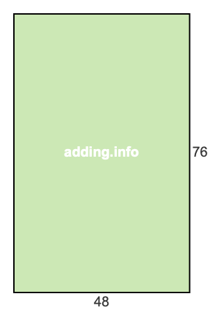 48 to 76 pie rectangle 48 to 76 pie rectangle
