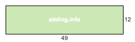 49 to 12 pie rectangle