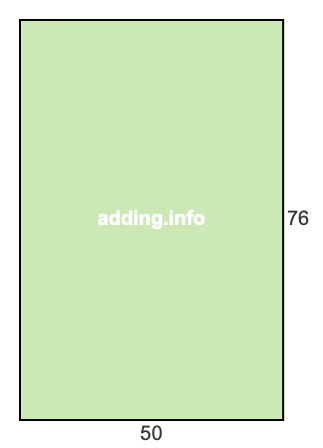 50 to 76 pie rectangle