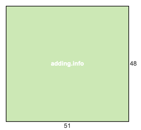 51 to 48 pie rectangle