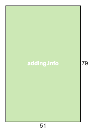51 to 79 pie rectangle