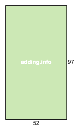 52 to 97 pie rectangle 52 to 97 pie rectangle