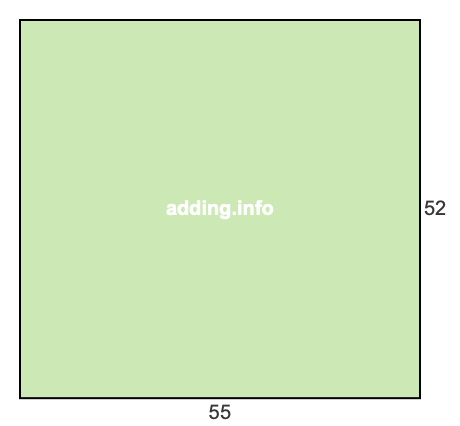 55 to 52 pie rectangle 55 to 52 pie rectangle