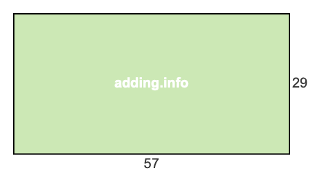 57 to 29 pie rectangle 57 to 29 pie rectangle