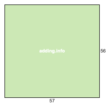 57 to 56 pie rectangle