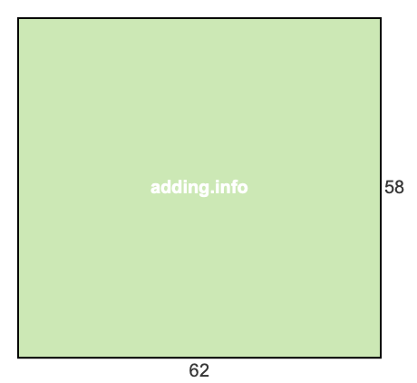 62 to 58 pie rectangle 62 to 58 pie rectangle