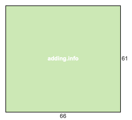 66 to 61 pie rectangle 66 to 61 pie rectangle