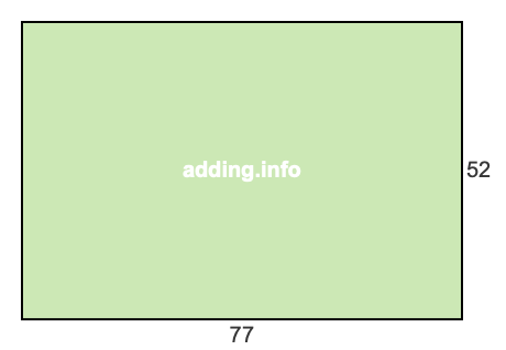 77 to 52 pie rectangle
