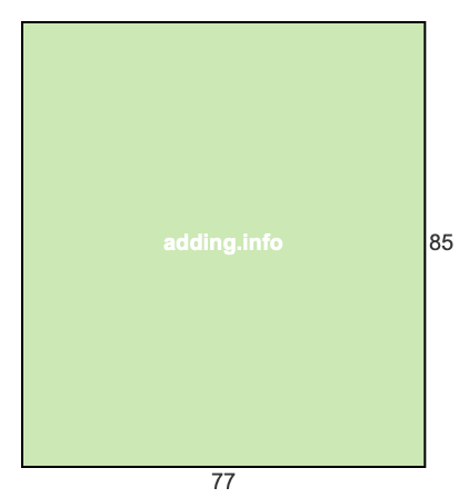 77 to 85 pie rectangle