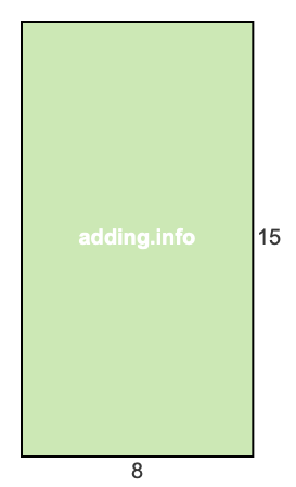 8 to 15 pie rectangle
