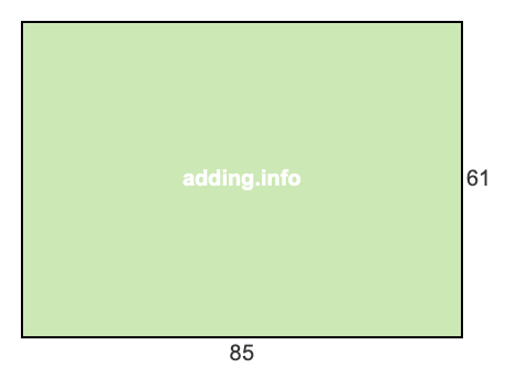 85 to 61 pie rectangle 85 to 61 pie rectangle