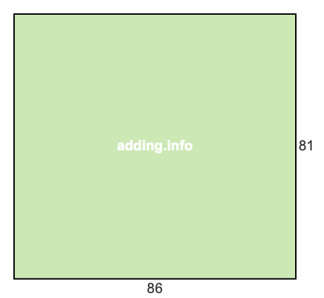 86 to 81 pie rectangle 86 to 81 pie rectangle