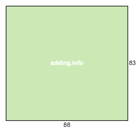 88 to 83 pie rectangle 88 to 83 pie rectangle