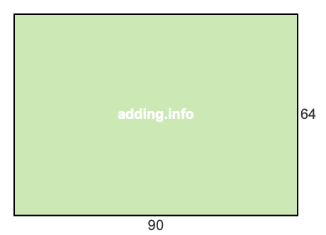 90 to 64 pie rectangle