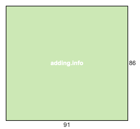 91 to 86 pie rectangle 91 to 86 pie rectangle