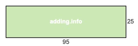 95 to 25 pie rectangle