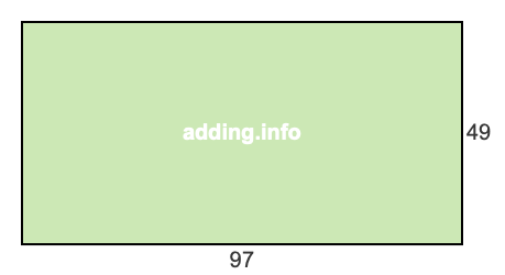 97 to 49 pie rectangle