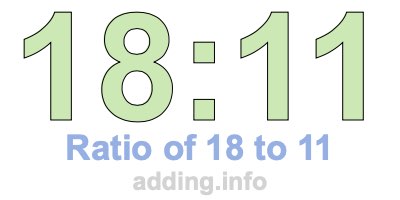 Ratio of 18 to 11