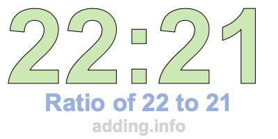 Ratio of 22 to 21