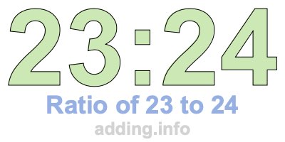 Ratio of 23 to 24