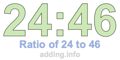 Ratio of 24 to 46