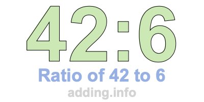 Ratio of 42 to 6