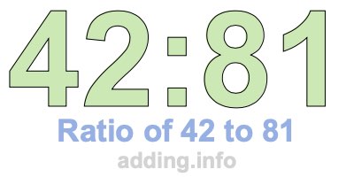 Ratio of 42 to 81