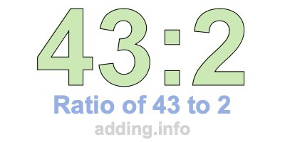 Ratio of 43 to 2