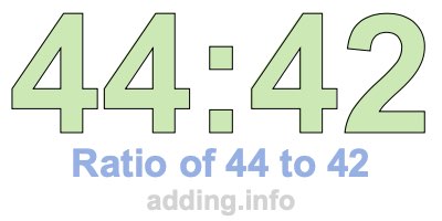 Ratio of 44 to 42 Ratio of 44 to 42