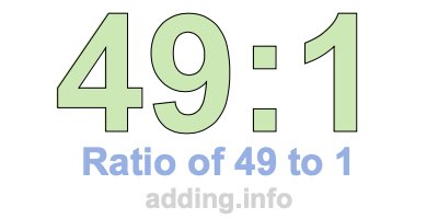 Ratio of 49 to 1