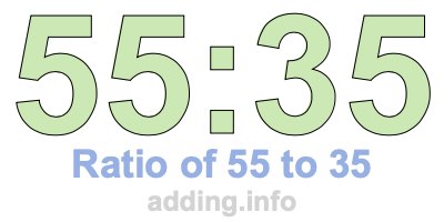 Ratio of 55 to 35