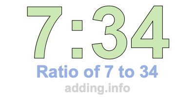 Ratio of 7 to 34 Ratio of 7 to 34