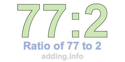 Ratio of 77 to 2 Ratio of 77 to 2