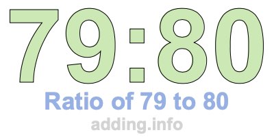 Ratio of 79 to 80