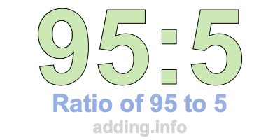 Ratio of 95 to 5
