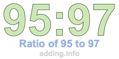 Ratio of 95 to 97 Ratio of 95 to 97